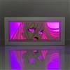 Zhongkaihua Denji Anime 3D Paper Carving Night Light Lampada da comodino Makima Anime e Manga Papercut Shadow Light Box Creativo Camera da Letto Lampada da Tavolo Decorativa