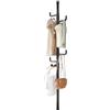 Generico Appendiabiti Regolabile Con Asta Di Tensione Dal Pavimento Al Soffitto, Da Terra, Appendiabiti Salvaspazio, Multifunzionale, Semplice, Adatto Per Soggiorno, Balcone, Cucina(White,3 hooks)