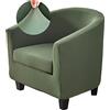 WJHDWYD Copripoltrona Convertibile a 1 Posto Copripoltrona Chesterfield Elasticizzato 2 Pezzi Tinta Unita Morbido Tessuto Antiscivolo con Coprisedile(Armée Verte)
