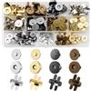 REJOECE 40 Pezzi Bottoni Magnetici per Borse,18mm Bottoni Calamita,Bottoni Magnetici Chiusure,Snap Magnetico,Bottoni mMgnetici Metallico per Borsa Cucito Artigianato Borse Abiti in Pelle