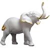 Tauzveok Decorazione Elefante, Statua Decorazione Elefante Bianco, Decorazione per Camera Letto,Soggiorno Appartamento Ufficio Armadietto del Vino, Resina,A White Head up