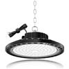 TOPAUBUB 100W Faretto LED UFO Interno 1 Pezzi, Lampada LED per Capannone 10000LM con Catena Metallica da 30CM, Driver, 6500K IP65 Plafoniera LED Garage Industrial per Campana Officina Sofftto