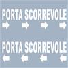 Decalart (PEZZI 2) Adesivo scritta Porta Scorrevole vetrine negozi abbigliamento poste banca ristoranti bar hotel b&b pizzeria uffici pubblici ospedale L406 (010 Bianco, 35 x 11 cm)