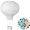 LIHAO 6pz Lanterna di Carta Mongolfiera Bianco, Decorazione per Festa, Party, Casa (30 cm)