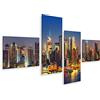islandburner Quadri Moderni Vista di Manhattan di Notte, New York, Stati Uniti d'America Stampa su Tela - Quadro x poltrone Salotto Cucina mobili Ufficio casa - Fotografica Formato XXL DYV