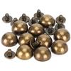 Pssopp Fdit 30 Set di Rivetti a Fungo Color Bronzo a Vite 12mm Borchie a Fungo Grandi e Punte in Metallo con Chiusura a Vite in Pelle Fai da Te