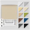 Estika Tenda a rullo oscurante termica con foratura - 60 x 220 cm - Ecru - montaggio a soffitto o parete, per interni, per finestre, protezione solare