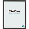 yd. Your Decoration - Cornice 55x65 cm - Nero Opaco - Decorativa Parete in Legno con Vetro in acryl - Antiriflesso - 55x65 Cornice - Bologna