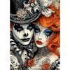 QENSPE 5D Diamond Painting Clown, Kit per Diamond Painting Adulti, Gotico Pittura Diamante Fai da Te Painting Kit Completo, Decorazione per Casa e Pareti 30x40cm