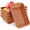 DAJAVE Mini Cestino in Vimini per Alimenti, Caramelle, Gelatine e Frutta Cesto Piccolo, Cestino Vimini, Contenitore per Alimenti, Cestino Vimini Piccolo Ideale (5PCS, 35x25x7CM)