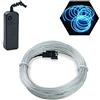 Podazz Luce fredda linea Neon incandescente filo elettroluminescente, più facile per interni automobilistici, Cosplay o Fashion Show Decor EL Light per l'estate Festa di Natale (Blu ghiaccio, 16.5ft)