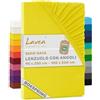Lavea® Lenzuolo con Angoli Singolo 90x200 cm - per Materassi Alti fino a 35 cm, per Letti Boxspring e ad Acqua - 100% Cotone - con Elastico - Alta Qualità - Giallo sole