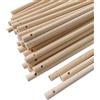 Blausky 60 pezzi di bastoncini di bambù naturale, legnetti rotondi con foro, bastoncini di legno per fai da te, bastoncini tondi in legno massiccio per artigianato, legno per costruzioni in legno per