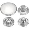 QUARKZMAN 30 Set Bottoni Automatici a Pressione 20mm Chiusure a Scatto Metallo Bottoni a Pressione in Lega da Cucire Jeans per Borse Pelle Barche, Argento