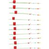 Fawfose 10 Punte per Canna da Pesca Sul Ghiaccio in ABS, estremità per Canna da Pesca Sul Ghiaccio da 4,1 Pollici, Leggera e Flessibile, Facile da Trasportare, di Ricambio per Fiumi, Laghi, Pescatori