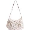 Generico Elegante borsa a tracolla con dettaglio fiocco per grande capacità borsa casual da giorno versatile (White One Size)