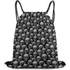 Generic Black Skull Head Borsa Palestra Sacca Sportiva Moda Unisex per Yoga Vita Quotidiana Campeggio Tasche Coulisse 36X42Cm