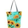 Generico borsa a tracolla stampata girasole con cerniera di grande capacità da donna (D One Size)
