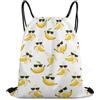 Generic Banana Borsa Sportiva Gym Sack Unisex Regolabile per Uomo Vacanze Yoga Borsa Coulisse 36X42Cm