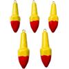 Generico Kit 5 Piombi da Pesca Plastificati Giallo Rosso Sporten con Gancio Inox Piombo Surf Casting Pesca a Fondo PM Fishing 80-100-125-150 gr Mare Orata Spigola (5pz 125gr)