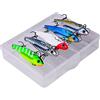 OriGlam VIB - Esche da pesca dure VIB, kit di esche a manovella, esche con lama in metallo, esche da pesca VIB in metallo duro, cucchiai da pesca per trote walleye Crappie