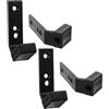 CLISPEED Supporto per Bilanciere 4 Pezzi da Parete Ganci per Rack Squat e Porta Dischi per Sollevamento Pesi e Palestra Domestica