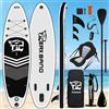 TIGERXBANG Stand Up Paddle Board aufblasbar für Erwachsene und Jugendliche, 320×82×15 cm Allround SUP mit Kajaksitz, verstellbarem Doppelpaddel, Sicherheitsleine und Rucksack