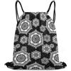 Generic Vintage Skull Flowers Art Borsa con Cordoncino Sacca Sportiva Moda Unisex per Vacanze Uomo Spiaggia Borsa Coulisse 36X42Cm
