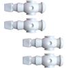 Zxpjkyu Set di 4 Statuette di Ricambio per Calciatore da Tavolo, Compatibili con Aste da 5/8, per Il Gioco di Calcio da Tavolo, Bianco