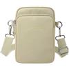 Generico Elegante borsa a tracolla leggera in nylon per i viaggi quotidiani e le uscite informali (Khaki One Size)