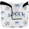GuoChe Coperture per putter da golf, magnetiche, per mazze e mazze quadrate in pelle sintetica impermeabile in pelle ecologica in poliuretano, per calcio, mamma, sorella, morbida, ragazza, fiocco blu