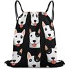 Generic Cute Border Collie Borsa con Cordoncino Zainetto Sportiva Pieghevole Unisex per Vacanze Spiaggia Uomo Borsa Palestra 36X42Cm