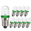 Ruiandsion 10 lampadine LED per torcia elettrica, 12 V, E10, mini lampadine a LED bianco/blu/rosso/verde/giallo, attacco E10 (verde)