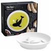PELEG DESIGN Dip Sea Piattino per Salse Balena - Porta Olio e Aceto Balsamico, Ciotola per Soia e Aperitivi, Design Creativo e Originale, Lavabile in Lavastoviglie, Bianco