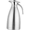 SylvaLexis Caraffa termica da 2 l, in acciaio inox, con coperchio sigillato, per bevande calde e fredde, cucina, bar, 2 litri