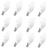 EX UP Lampadine a LED e14 Candela C37 6W Luce Bianca Naturale, 4200k Equivalenti 40W Alogena Bulbi, 550lm Non Dimmerabile,Attacco Piccolo E14 SES Risparmio Energetico Nessun Sfarfallio Lampadina Pacco da 12