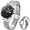 Raitown Orologio Donna Acciaio Inossidabile Quarzo Analogico, Sottile 8 mm.