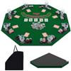 FANTASK- Tappetino da Poker, Colore Verde, 120 x 120 cm, 10154GNUY-VC
