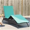 Vidaxl Lettino prendisole con Cuscino in Polyrattan Nero