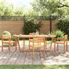Vidaxl Tavolo da pranzo ovale da giardino 200x90x75 cm in Legno Massello di Acacia