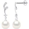 ESSENS - Orecchini Pendenti MY PEARL - Collezione SO PEARLS by Essens - Vere Perle Coltivate, Zirconia Cubica e Argento 925 - Sistema a Farfallina - Gioiello donna