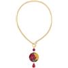 Lebole Maison Collana The Circle Classico Fiori Rosso Rubino