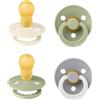 BIBS Colour GLOW Ciuccio, 18-48 mesi, confezione da 4, Sage Mix