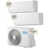 Olimpia Splendid Condizionatore DUAL split Inverter 10000+12000 btu Wi-Fi OSCAAMH14EI + OSSAAQH10EI + OSSAAQH12EI Climatizzatore Fisso