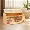 YUZINO Gabbia in legno per criceti, grande gabbia per criceti con parte superiore apribile, 80 x 40 x 40 cm, trasparente, per criceti nani, per esercizi all'aperto, per criceti siriani