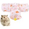 Generico Tunnel di piccoli animali, tunnel di criceto - Piccoli tubi per esercizi per animali domestici - Tunnel pieghevole con palla da gioco per gattini interni nani coniglietti coniglietti ghinea maiali cin