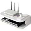 Hggzeg Scatola portaoggetti per Router WiFi Ripiani galleggianti Rack TV Set-Top, Rack per la Gestione dei Cavi Multistrato Montato a Parete per la Decorazione della Parete(jl01,Bianco)