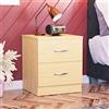 Vida Designs comodino in pino, con 2 cassetti, maniglie e guide in metallo, Pino