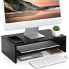 FITUEYES Supporto Monitor Supporto per Monitor in Legno a 2 Strati L42,5xW23,5xH14cm (Nero) DT204201WB