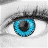 Meralens Lenti a Contatto Colorate azzurro Werewolf Blue - con porta lenti a contatto - ideali per Manga Anime Cosplay Halloween carnevale - Durata 1 Anno 1 Coppia (2 pezzi) senza correzione